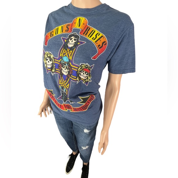 Guns-N-Roses Appetite For Destruction Graphic Short SleeveTee, Blue | S - Picture 6 of 12
